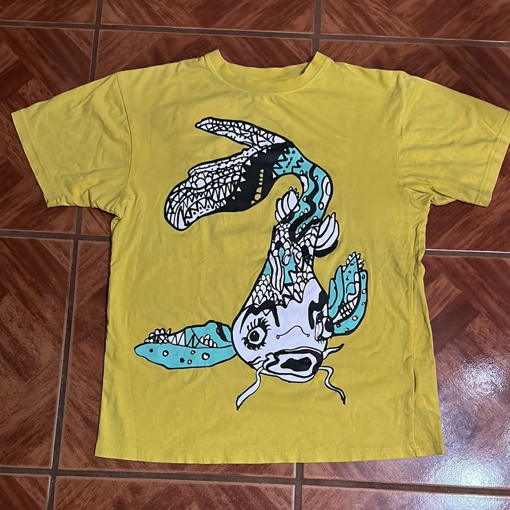 IKEA Yellow and Black Gecko Graphic Tee